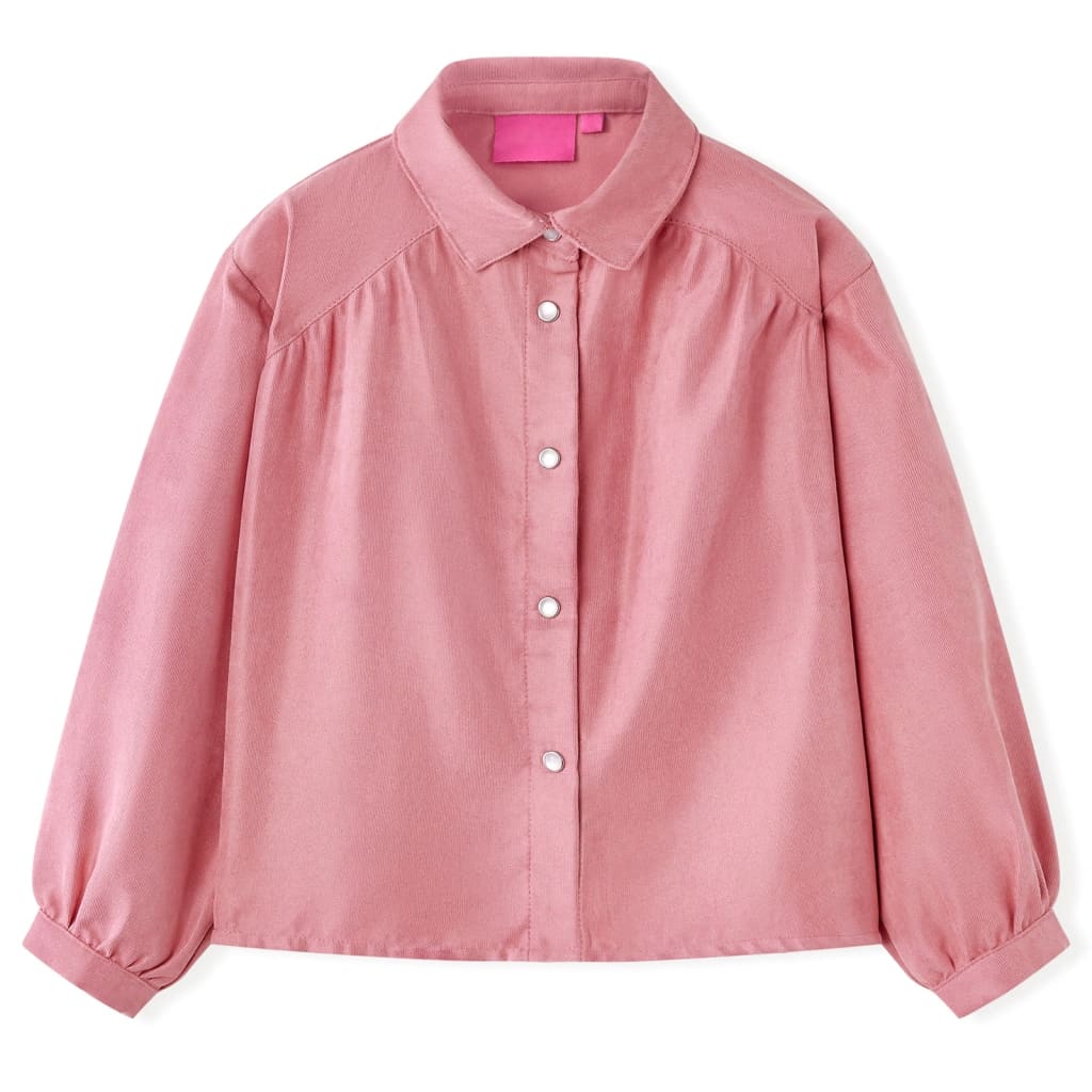 Blusa para criança com mangas abalonadas rosa-velho 104