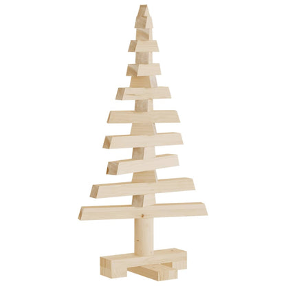 Árvore de Natal decorativa 60 cm madeira de pinho maciça