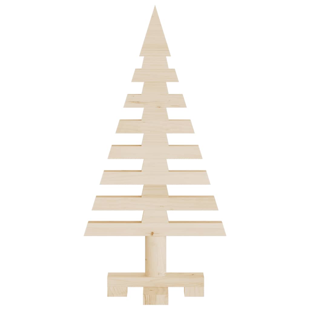 Árvore de Natal decorativa 60 cm madeira de pinho maciça