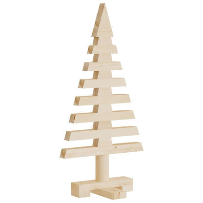 Árvore de Natal decorativa 60 cm madeira de pinho maciça