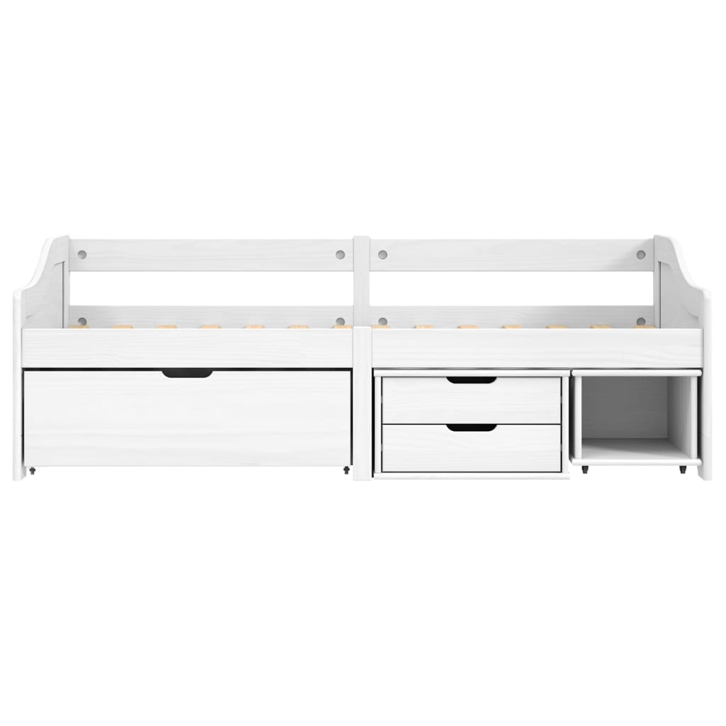 Estrutura de Cama Agata com 3 Gavetas - 90x200cm - Branco - Design Natura