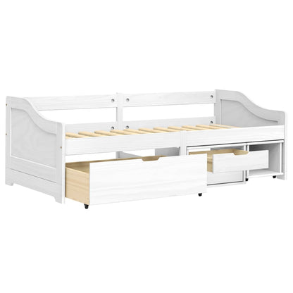 Estrutura de Cama Agata com 3 Gavetas - 90x200cm - Branco - Design Natura