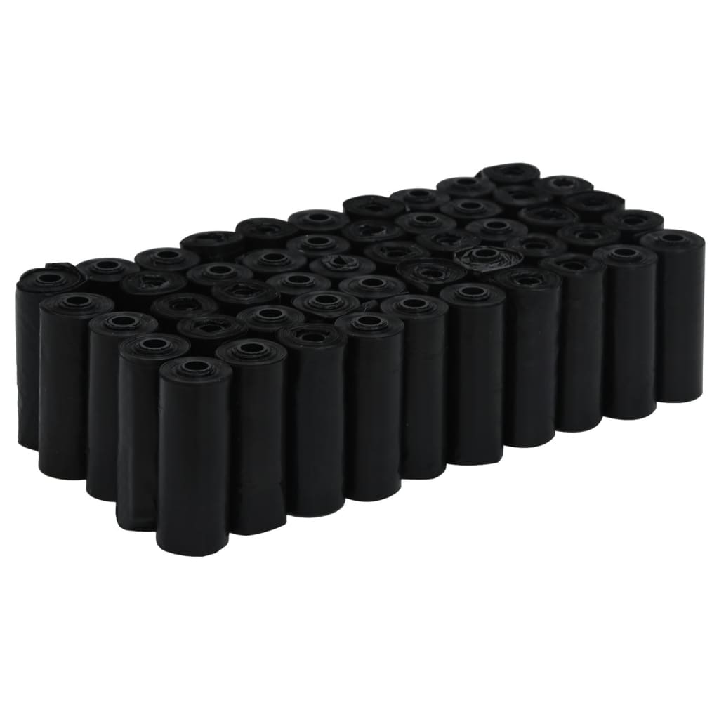 Sacos higiénicos para cães 750 pcs 30x20 cm PE preto