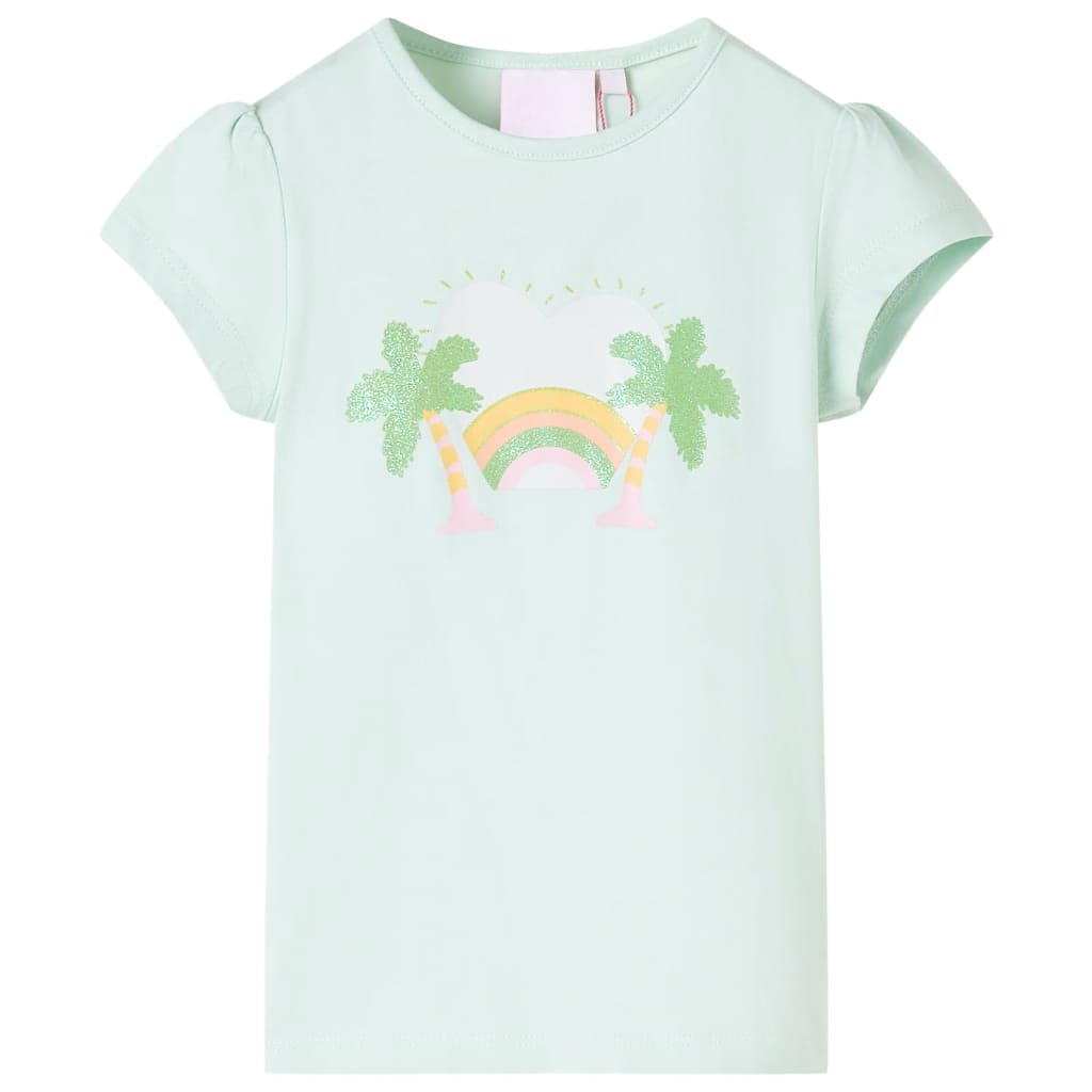 T-shirt infantil menta-claro 92