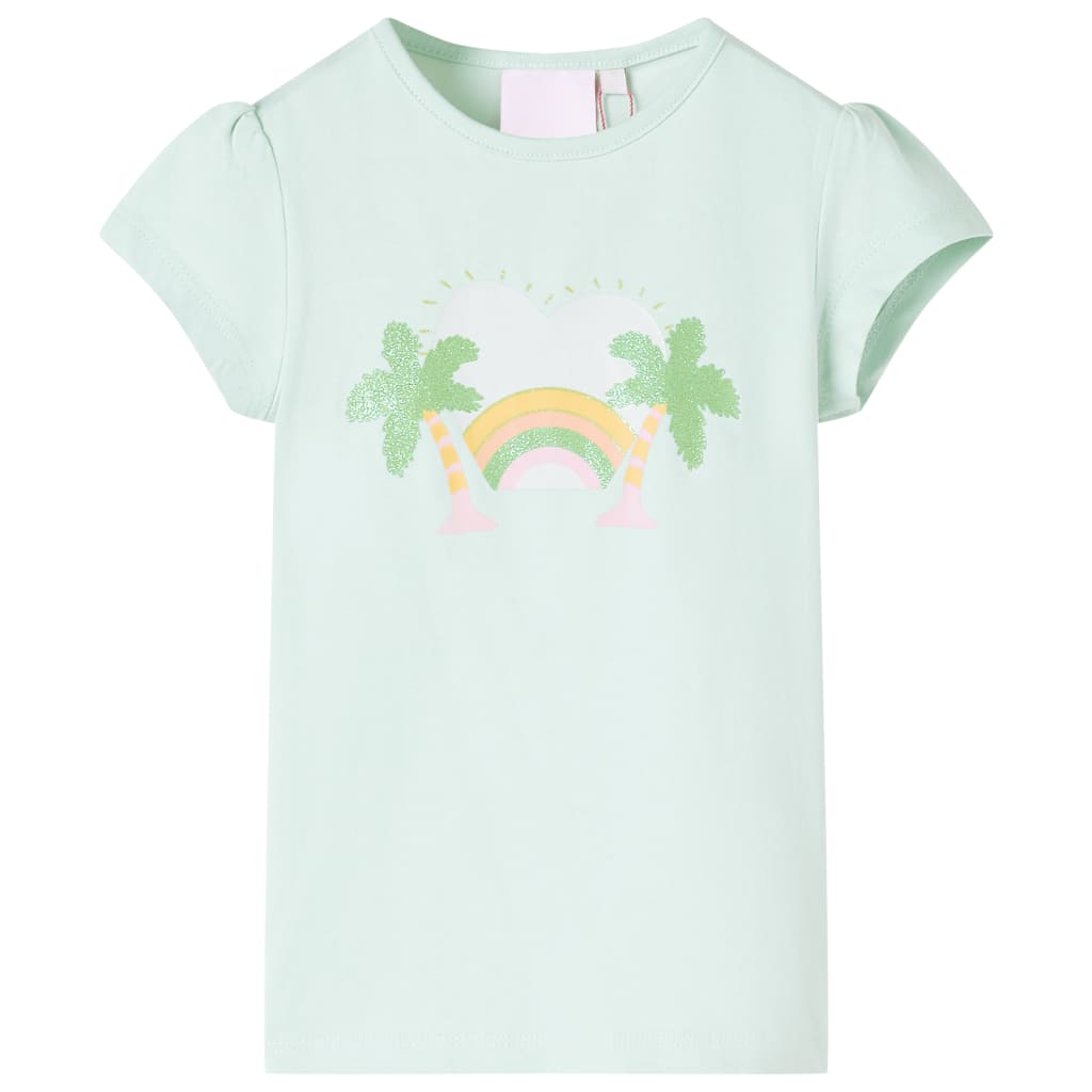 T-shirt infantil menta-claro 128