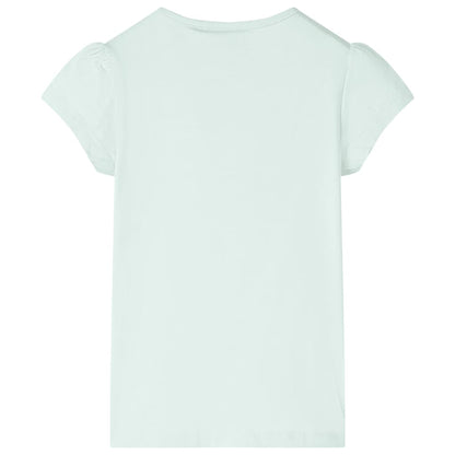 T-shirt infantil menta-claro 128