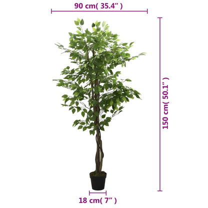 Figueira artificial 756 folhas 150 cm verde