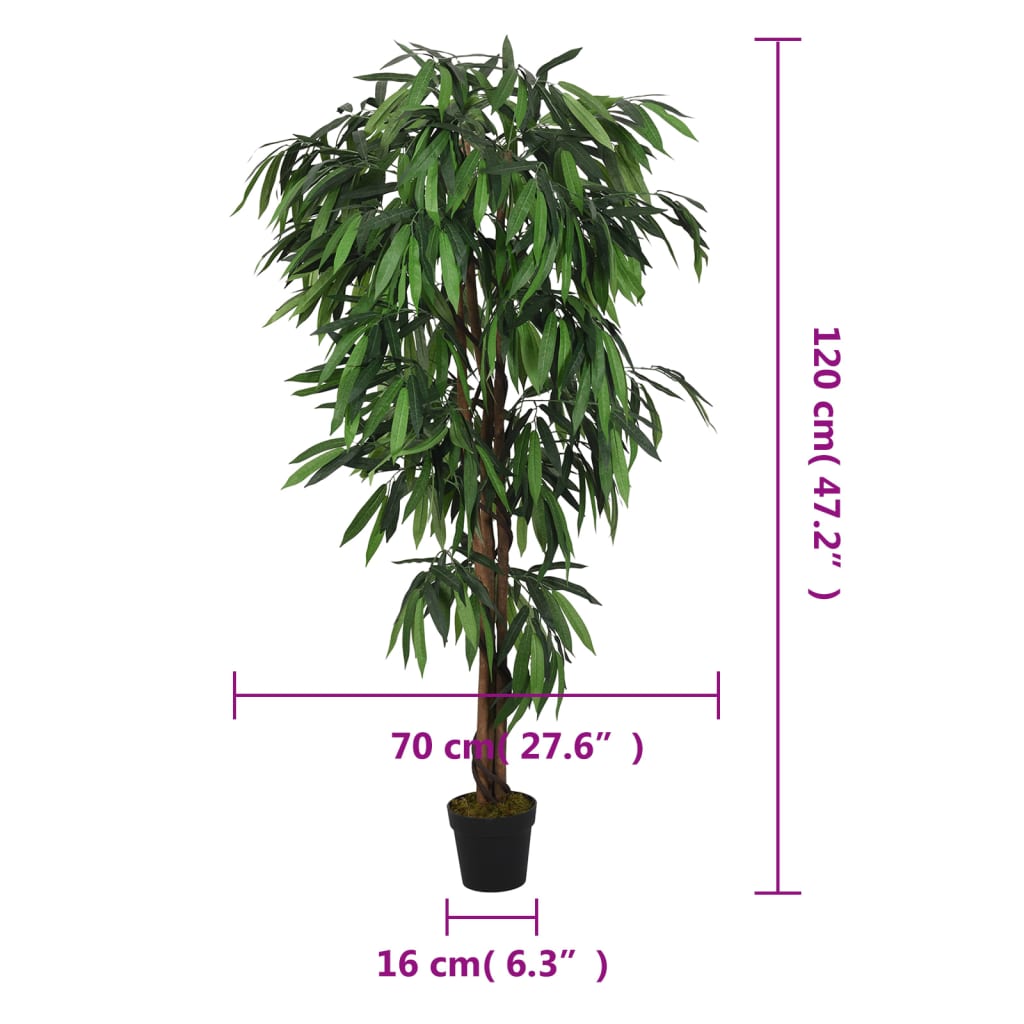 Mangueira artificial 450 folhas 120 cm verde