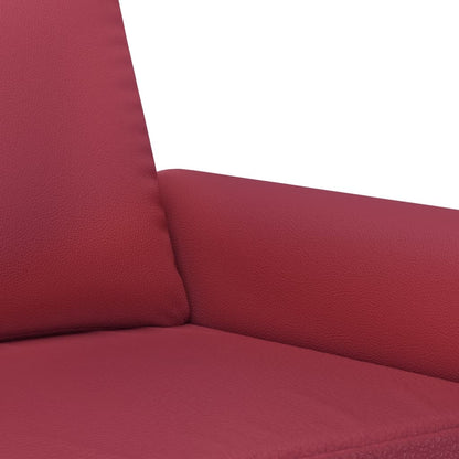 Poltrona 60 cm couro artificial vermelho tinto