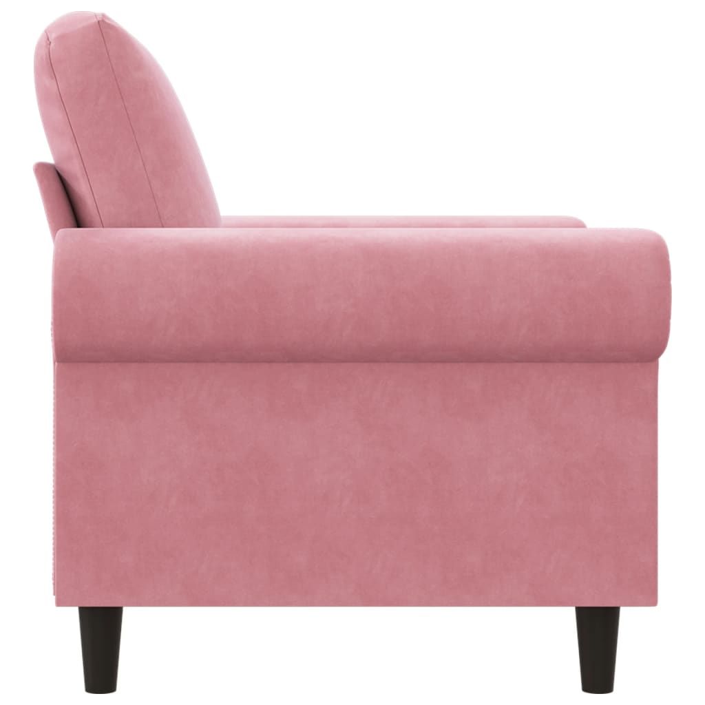 Poltrona 60 cm veludo rosa