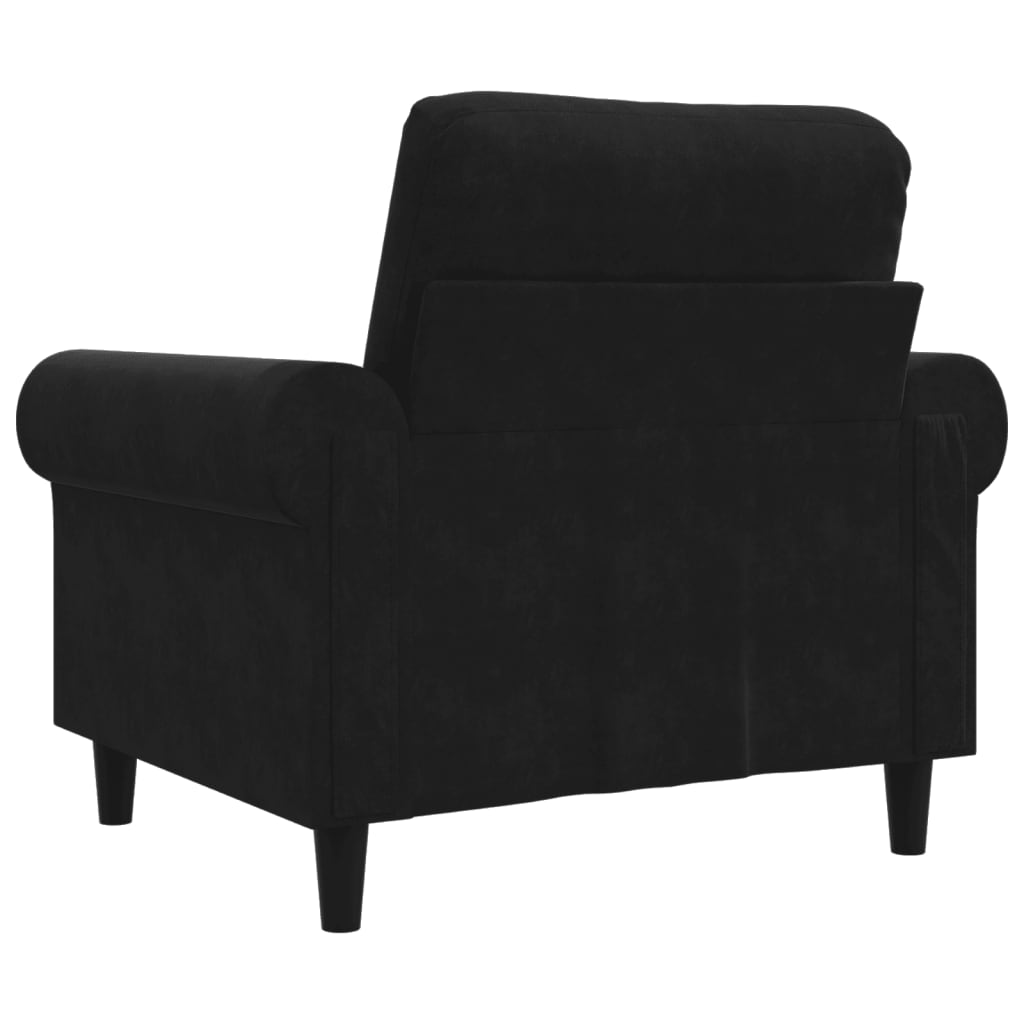 Poltrona 60 cm veludo preto