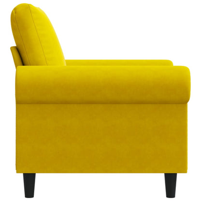 Poltrona 60 cm veludo amarelo