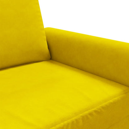 Poltrona 60 cm veludo amarelo