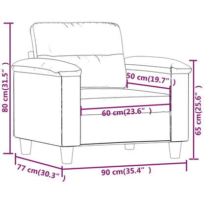 Poltrona Albufeira - Cor Cinza Claro - Em Tecido de Microfibra - Assento, Apóios de Braços e Encosto Densamente Acolchoados - 90x77x80 cm - Design Nórdico