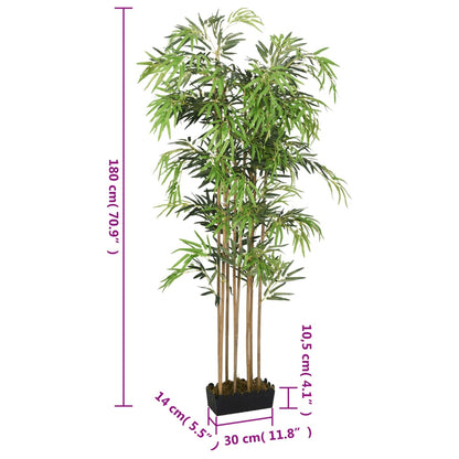 Árvore de bambu artificial 1605 folhas 180 cm verde