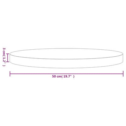 Tampo de mesa redondo Ø50x3 cm madeira de pinho maciça branco