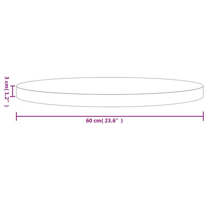 Tampo de mesa redondo Ø60x3 cm madeira de pinho maciça branco