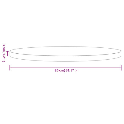 Tampo de mesa redondo Ø80x3 cm madeira de pinho maciça