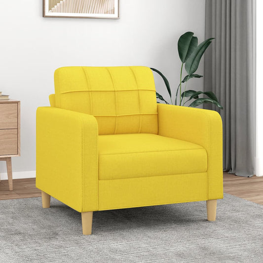 Poltrona 60 cm tecido amarelo-claro