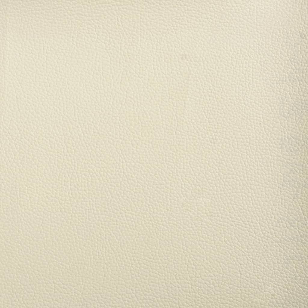 Poltrona Foz - Cor Creme - Em Couro Artificial - Assento, Apóios de Braços e Encosto Densamente Acolchoados - 78x77x80 cm - Design Nórdico