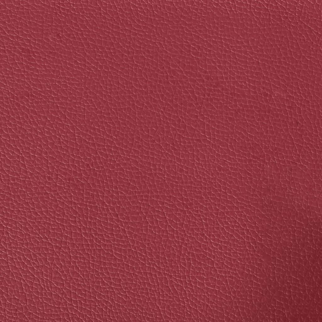 Poltrona 60 cm couro artificial vermelho tinto