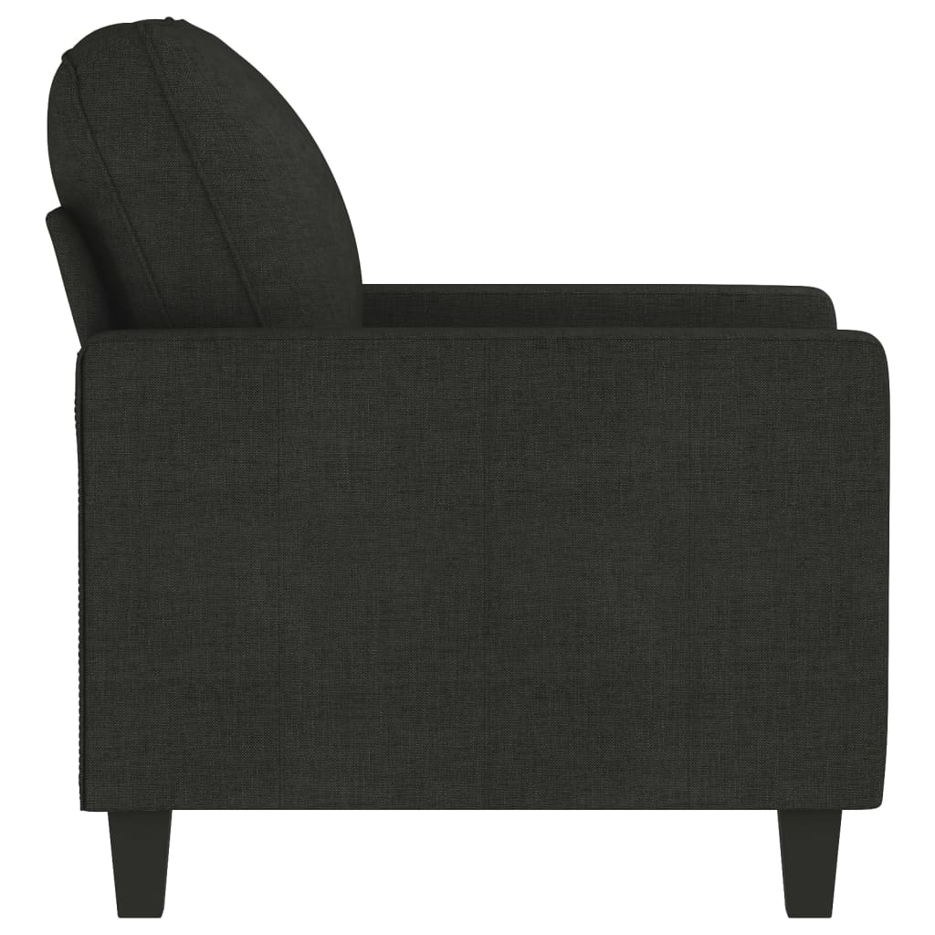 Poltrona Arcos - Em Tecido - Cor Preto - Assento, Apóios de Braços e Encosto Densamente Acolchoados - 78x77x80 cm - Design Moderno