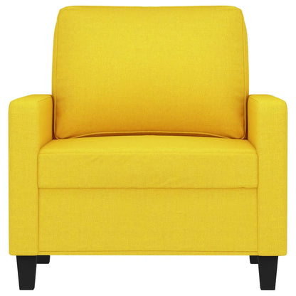 Poltrona Arcos - Em Tecido - Cor Amarelo - Assento, Apóios de Braços e Encosto Densamente Acolchoados - 78x77x80 cm - Design Moderno