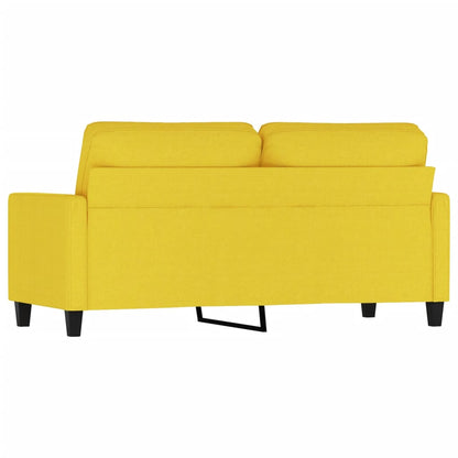 Sofá Arcos - De 2 Lugares - Em Tecido - Cor Amarelo - Assento, Apóios de Braços e Encosto Densamente Acolchoados - 158x77x80 cm - Design Moderno