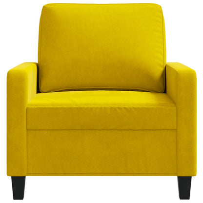 Poltrona 60 cm veludo amarelo