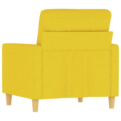 Poltrona Seiva - Em Tecido - Cor Amarelo - Assento, Apóios de Braços e Encosto Densamente Acolchoados - 78x77x80 cm - Design Escandinavo