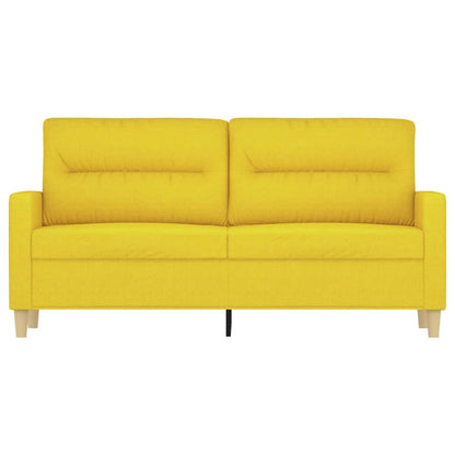 Sofá de 2 lugares 140 cm tecido amarelo-claro