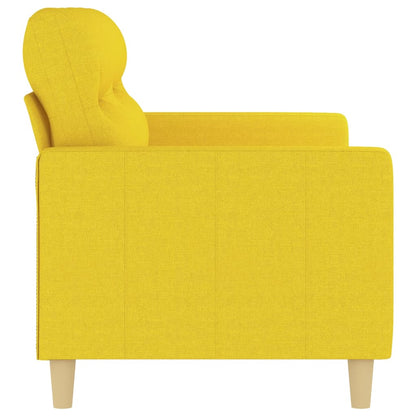 Sofá de 2 lugares 140 cm tecido amarelo-claro