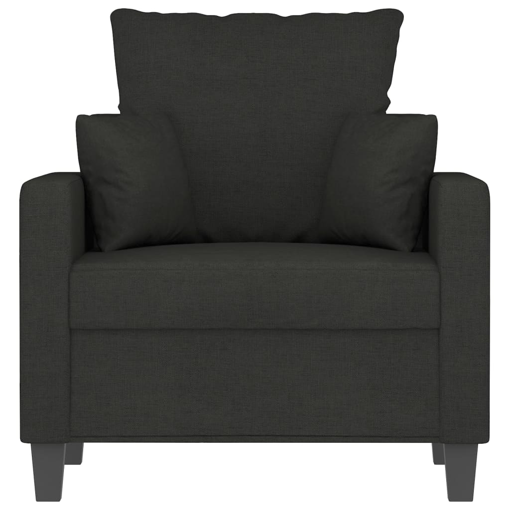 Poltrona Terra - Em Tecido - Cor Preto - 78x77x80 cm - A Poltrona Terra é muito confortável com o seu Assento, Apóios de Braços e Encosto devidamente acolchoados - Design Nórdico