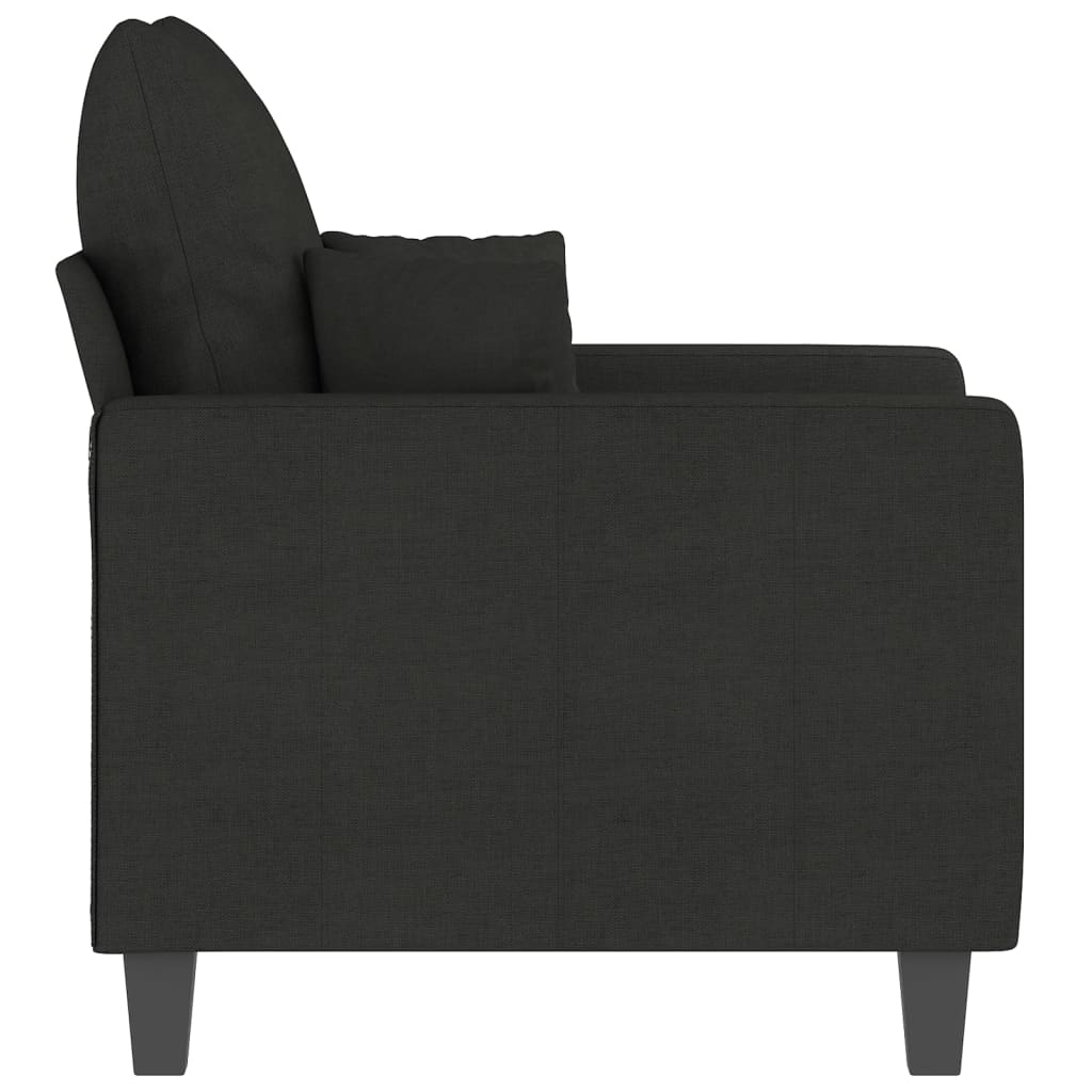 Poltrona Terra - Em Tecido - Cor Preto - 78x77x80 cm - A Poltrona Terra é muito confortável com o seu Assento, Apóios de Braços e Encosto devidamente acolchoados - Design Nórdico