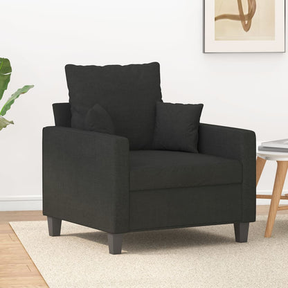 Poltrona Terra - Em Tecido - Cor Preto - 78x77x80 cm - A Poltrona Terra é muito confortável com o seu Assento, Apóios de Braços e Encosto devidamente acolchoados - Design Nórdico