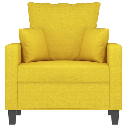 Poltrona Terra - Em Tecido - Cor Amarelo - 78x77x80 cm - A Poltrona Terra é muito confortável com o seu Assento, Apóios de Braços e Encosto devidamente acolchoados - Design Nórdico