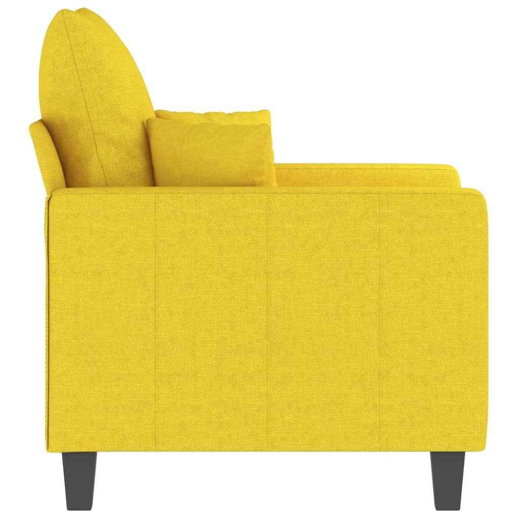 Poltrona Terra - Em Tecido - Cor Amarelo - 78x77x80 cm - A Poltrona Terra é muito confortável com o seu Assento, Apóios de Braços e Encosto devidamente acolchoados - Design Nórdico