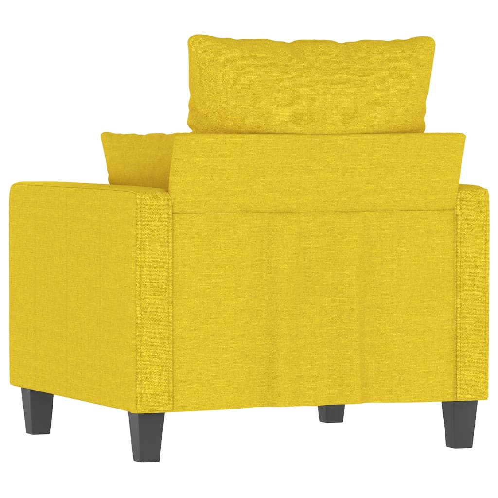 Poltrona Terra - Em Tecido - Cor Amarelo - 78x77x80 cm - A Poltrona Terra é muito confortável com o seu Assento, Apóios de Braços e Encosto devidamente acolchoados - Design Nórdico