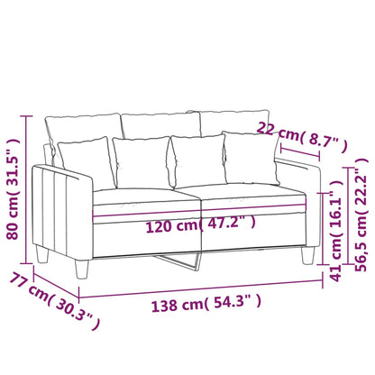 Sofá Terra de 2 Lugares - Em Tecido - Cor Cinzento Escuro - 138x77x80 cm - A Poltrona Terra é muito confortável com o seu Assento, Apóios de Braços e Encosto devidamente Acolchoados - Design Nórdico