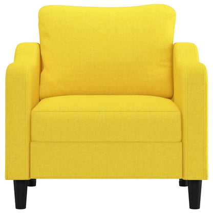 Poltrona Bianca - Em Tecido - Cor Amarelo - 78x77x80 cm - Assento, Apóios de Braços e Encosto Densamente Acolchoados - Design Nórdico