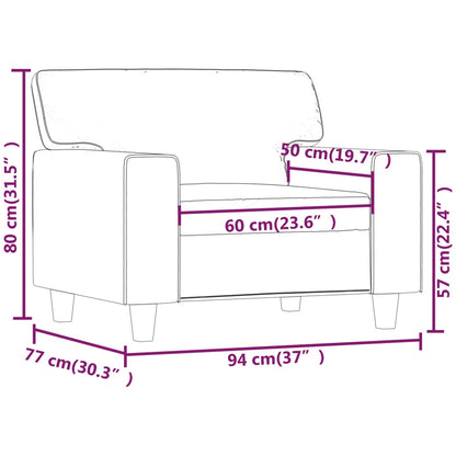 Poltrona 60 cm couro artificial creme