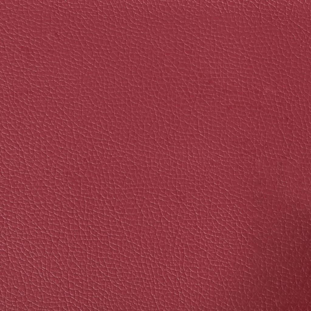 Poltrona 60 cm couro artificial vermelho tinto