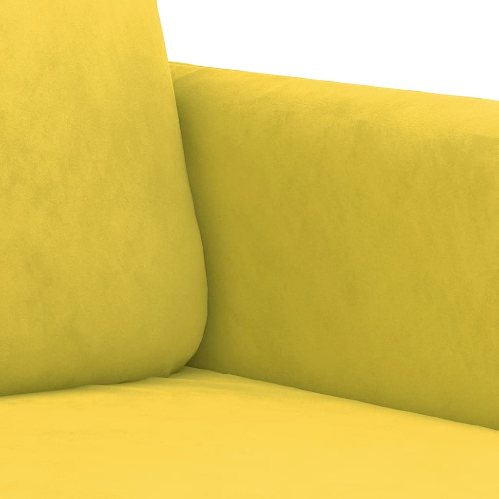 Poltrona Rute- Em Veludo - Cor Amarelo - Assento, Apóios de Braços e Encosto Densamente Acolchoados - 78x77x80 cm - Design Nórdico