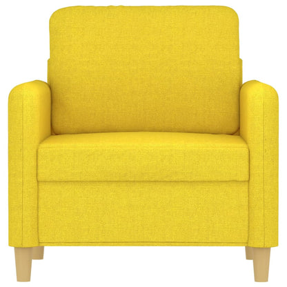 Poltrona Chloé - Em Tecido - Cor Amarelo - 78x77x80 cm - Com o seu Assento, Apóios de Braços e Encosto Acolchoados em Espuma - Design Nórdico