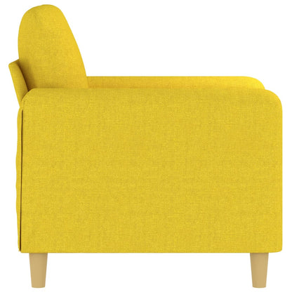 Poltrona Chloé - Em Tecido - Cor Amarelo - 78x77x80 cm - Com o seu Assento, Apóios de Braços e Encosto Acolchoados em Espuma - Design Nórdico