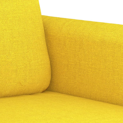 Poltrona Chloé - Em Tecido - Cor Amarelo - 78x77x80 cm - Com o seu Assento, Apóios de Braços e Encosto Acolchoados em Espuma - Design Nórdico