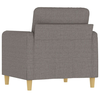 Poltrona Chloé - Em Tecido - Cor Cinzento Acastanhado - 78x77x80 cm - Com o seu Assento, Apóios de Braços e Encosto Acolchoados em Espuma - Design Nórdico