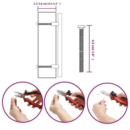 Puxadores para móveis 20 pcs 128 mm aço inoxidável prateado