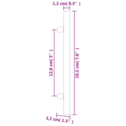 Puxadores para móveis 20 pcs 128 mm aço inoxidável bronze