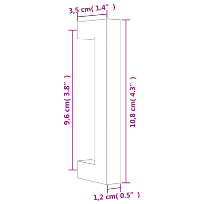 Puxadores para móveis 20 pcs 96 mm aço inoxidável prateado